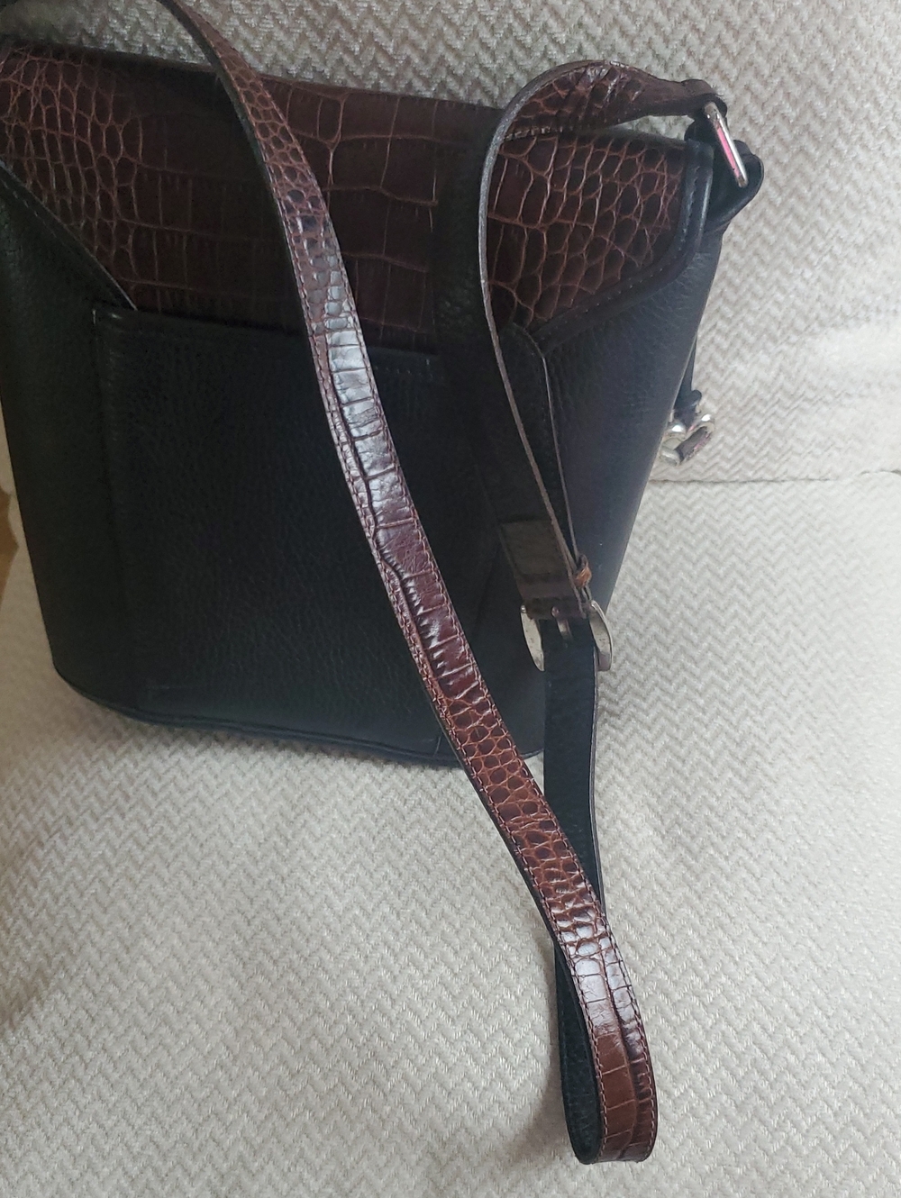 Brighton Magdaleine Two Tone Leather Shoulder/ Crossbody Bag - Picture 14 of 15